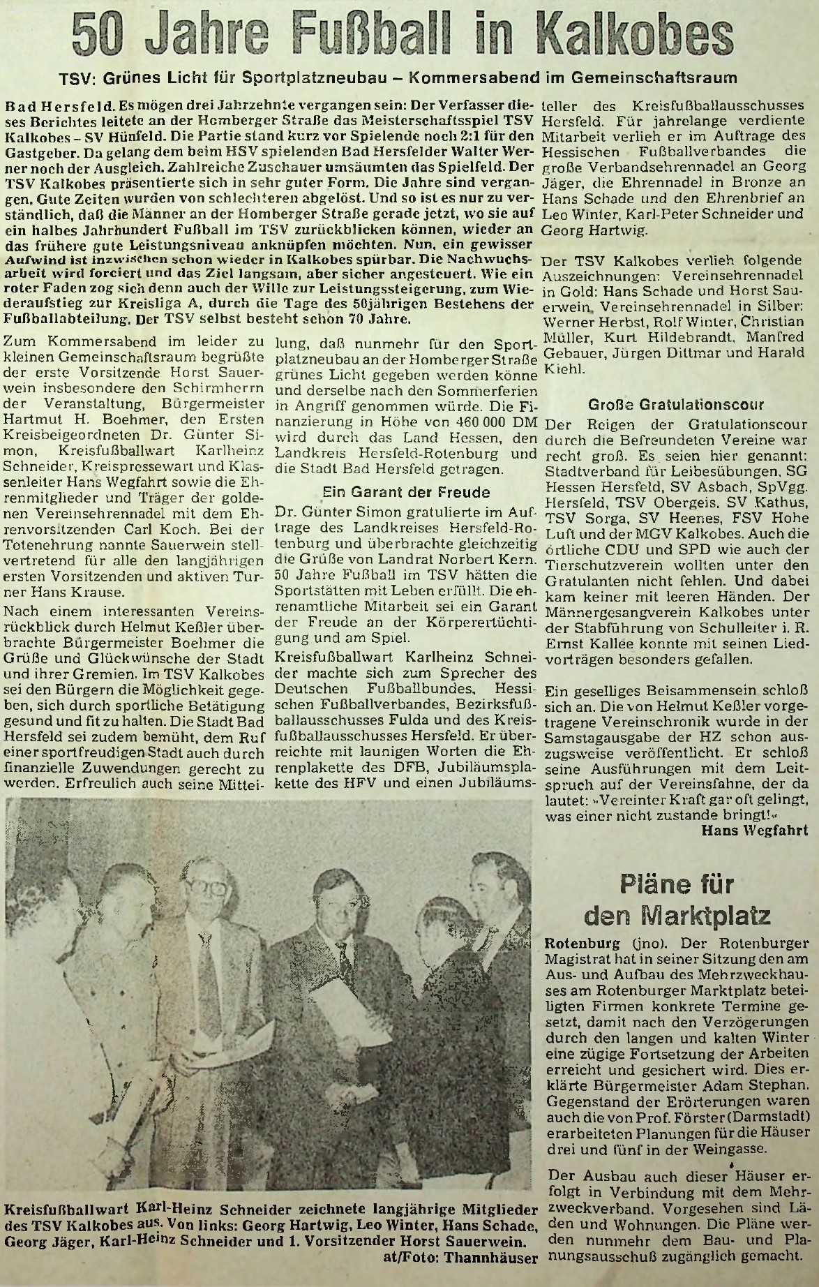 50 Jahre Fußball in Kalkobes (1979)